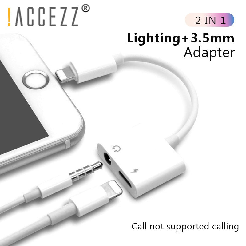 2-in-1 3.5mm Jack AUX Splitter for iPhone