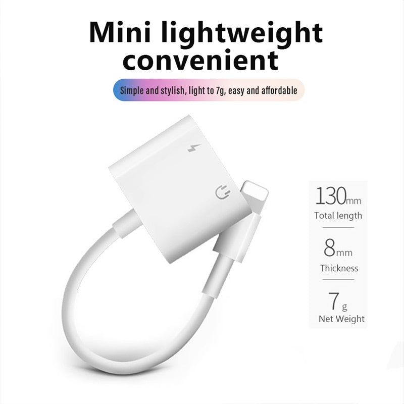 2-in-1 3.5mm Jack AUX Splitter for iPhone