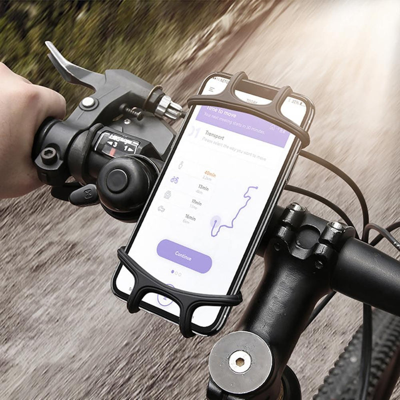 Universal Bike Motorcycle Mobile Phone Stand Holder Silicone Non-slip Buckle Pull Phone Mount