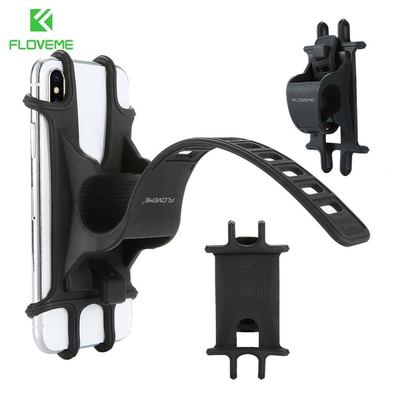 Universal Bike Motorcycle Mobile Phone Stand Holder Silicone Non-slip Buckle Pull Phone Mount