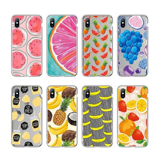 Phone Case for iPhone 11 Pro 6 6s 7 8 Plus X XR XS Max 5 5s SE Fashion Cute Cartoon Fruit Lemon Pineapple