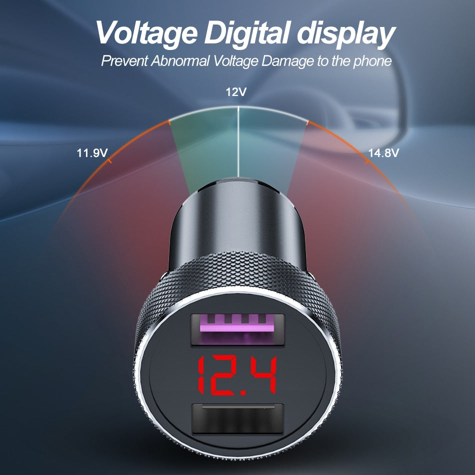 USB 3.0 Quick Charge Dual Car Charger