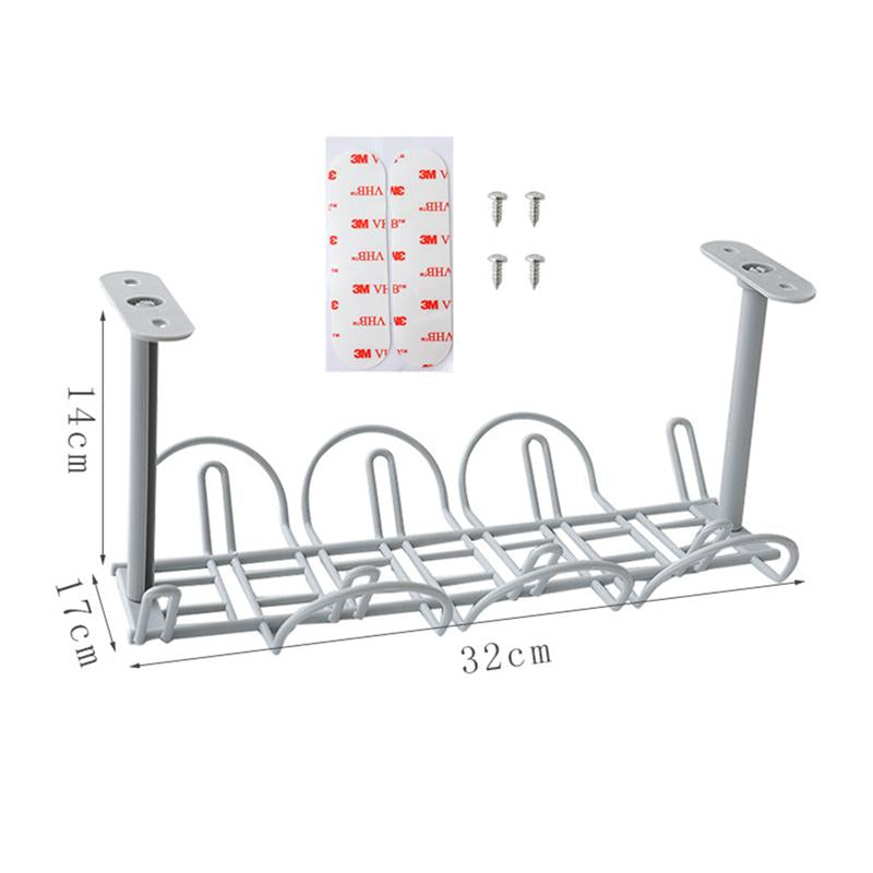 Under Table Wire Basket Shelf Storage